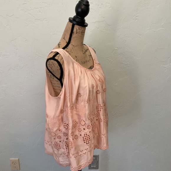 NWT Anthropologie Sadie Swing Top eyelet scoop neck layer tank camisole size 10 - Picture 8 of 16